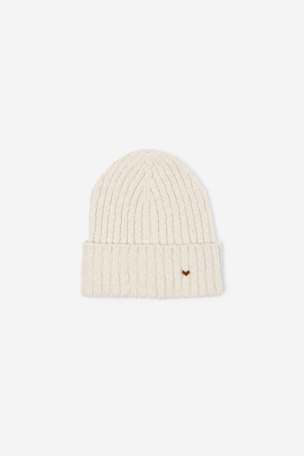 The Rib Beanie – Milk Boucle