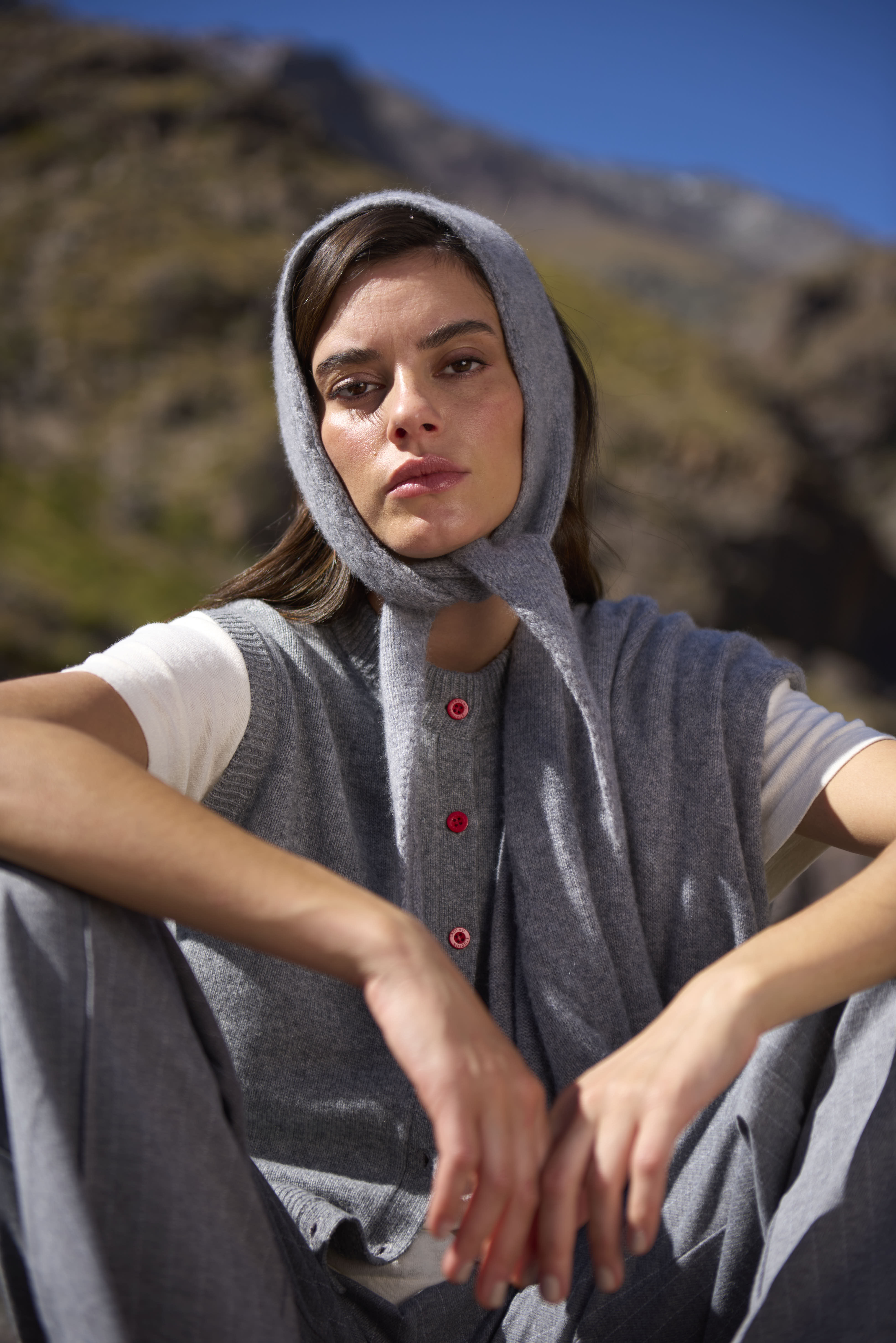 The Mini Scarf - Grey Melange