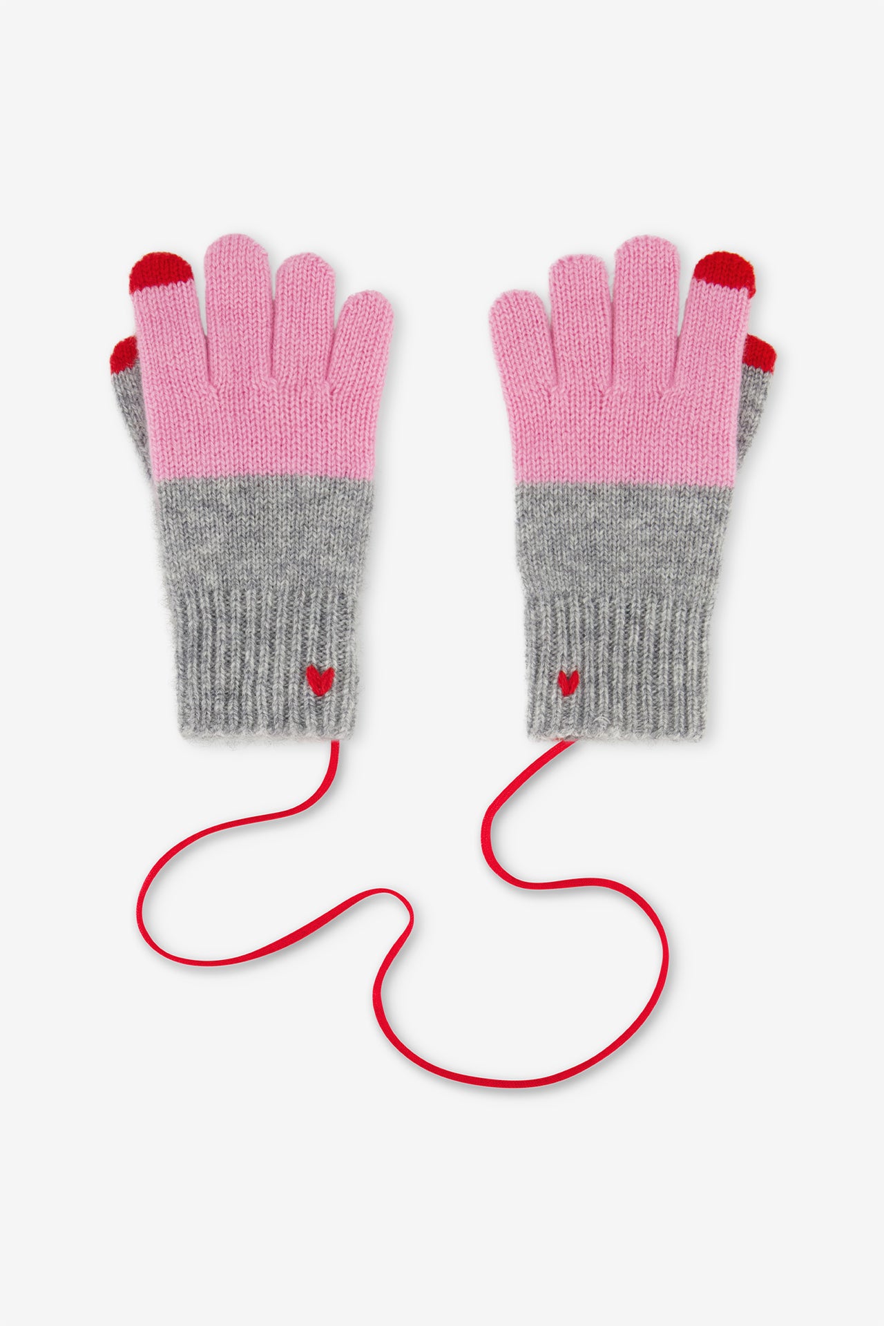 Kids Glove in Cashmere/Wool - Pink